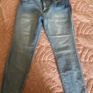 Time and Tru Blue Skinny Jeans with Subtle Fading